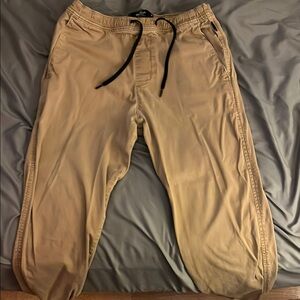 Hollister Tan Chinos Elastic Waist Casual Fit